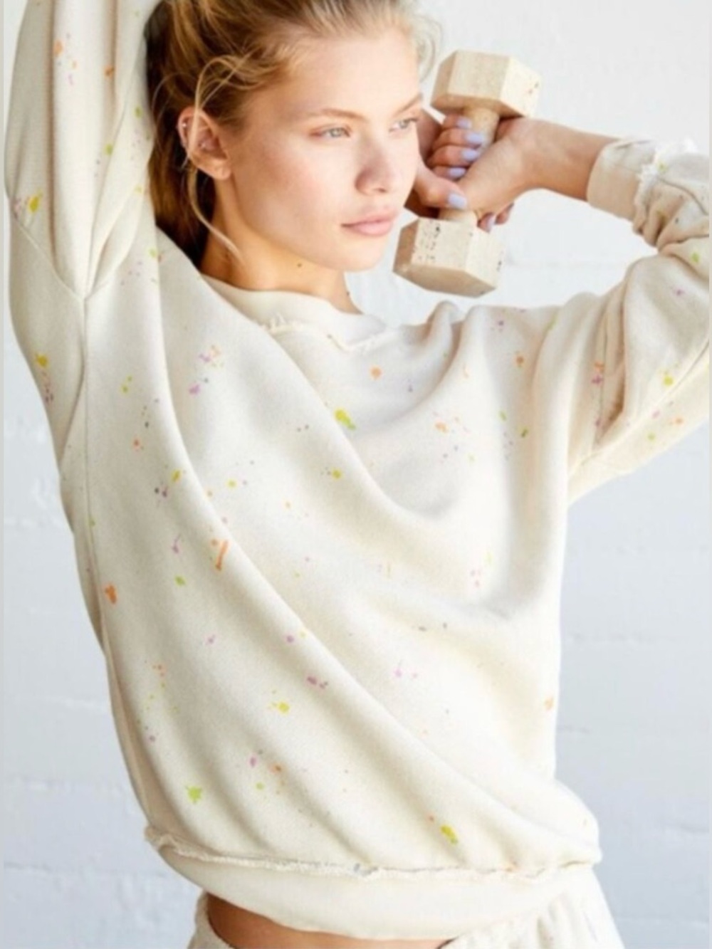 Free People Movement Make It Count Printed Sweatshirt, size S, EUC!